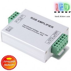 Підсилювач 3x8A, 12-24V, для світлодіодної RGB стрічки, 3 канали по 8А